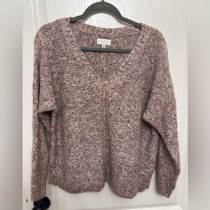 Lucky Brand Women's Marled Knit V-Neck Sweater